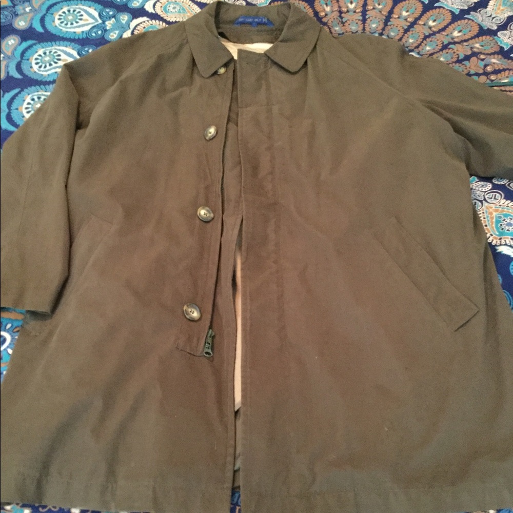 Ralph Lauren Corporate Long Coat L Olive Green